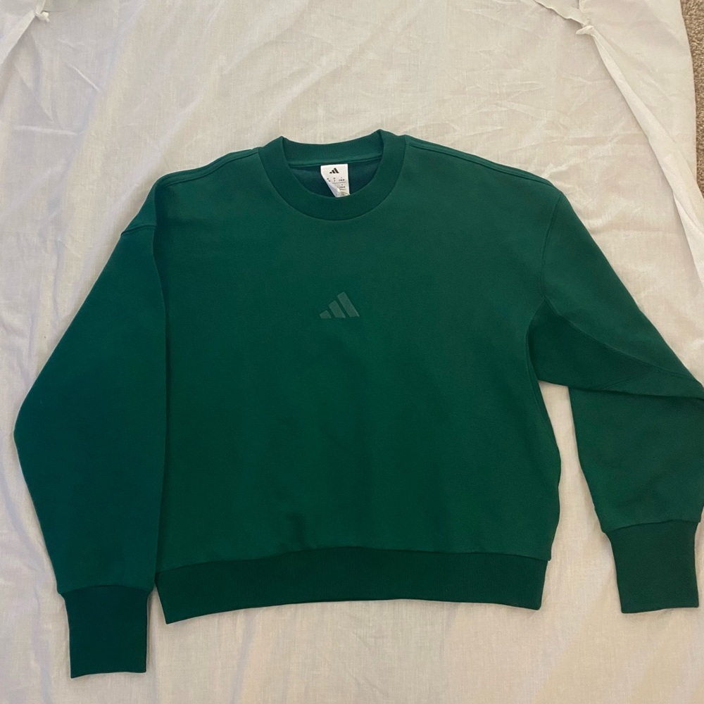 Adidas Women’s Athletic Dark Green Sweatshirt with logo